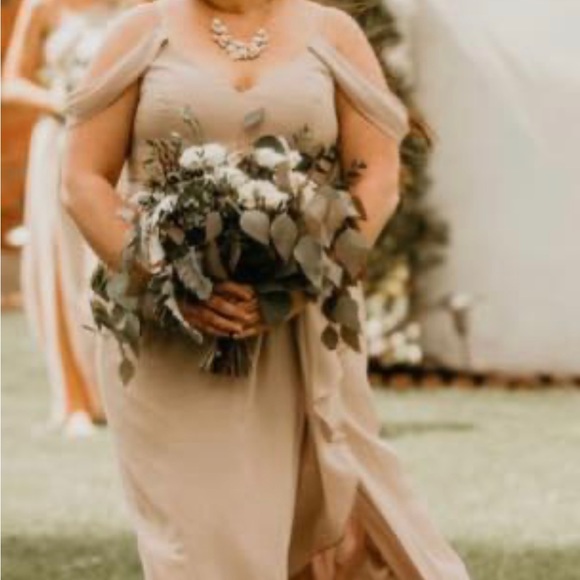 Biscotti David’s Bridal Long Chiffon Dress - Picture 2 of 3